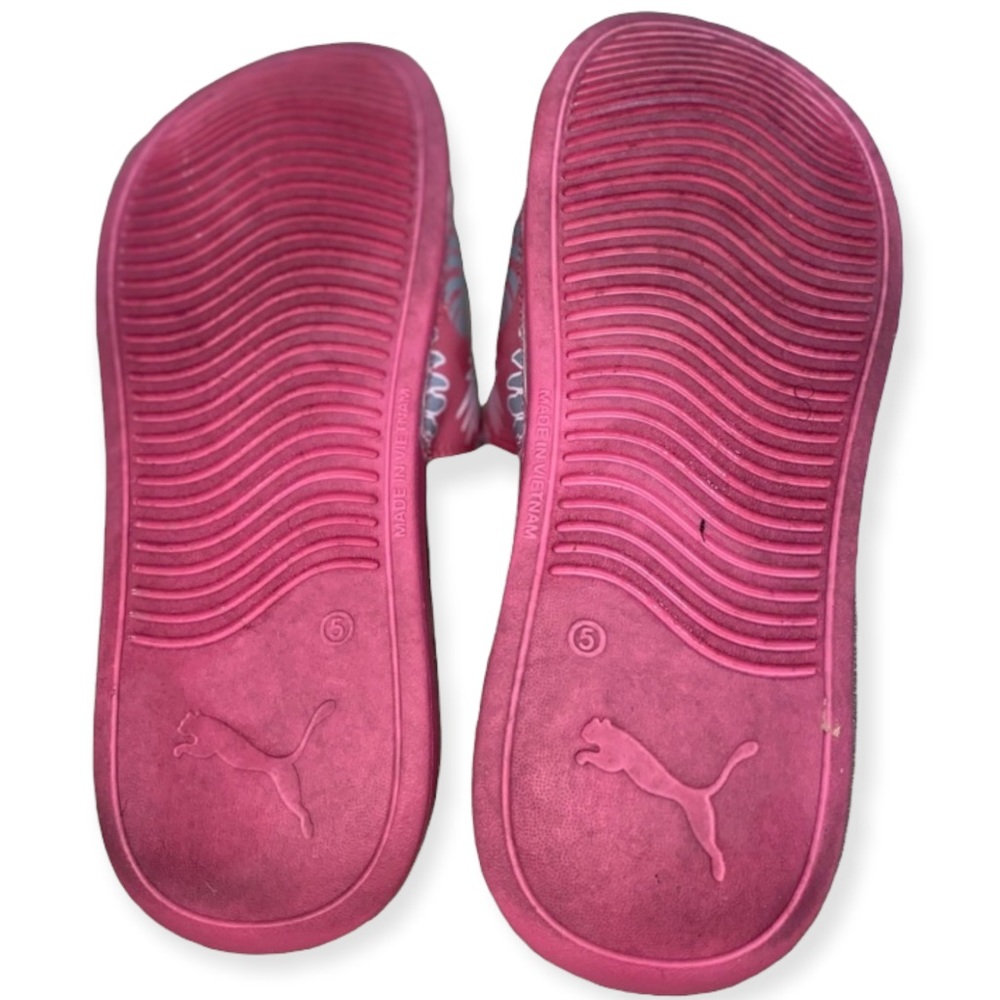 💐CUTE💐 Puma Pink and Metallic Silver Slides - Picture 5 of 5